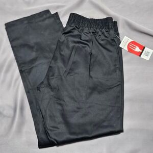Chef Works Black Essential Baggy Chef Pants PW005-BLK-L Mens Large NWT
